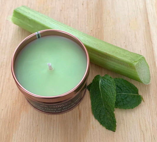 Fresh Mint & Rhubarb Scented Candle