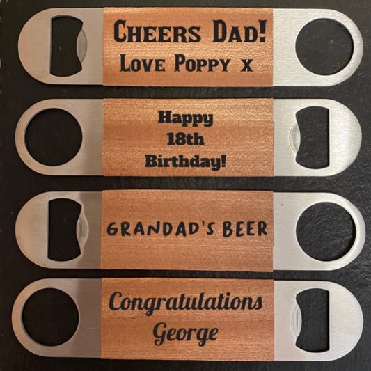 Personalised Bottle Opener Bar Blade